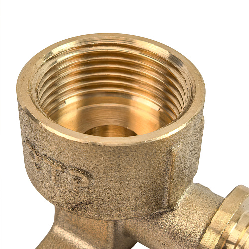 Водорозетка аксиальная, латунь, внутренняя резьба,20х1/2", желтый, RTP