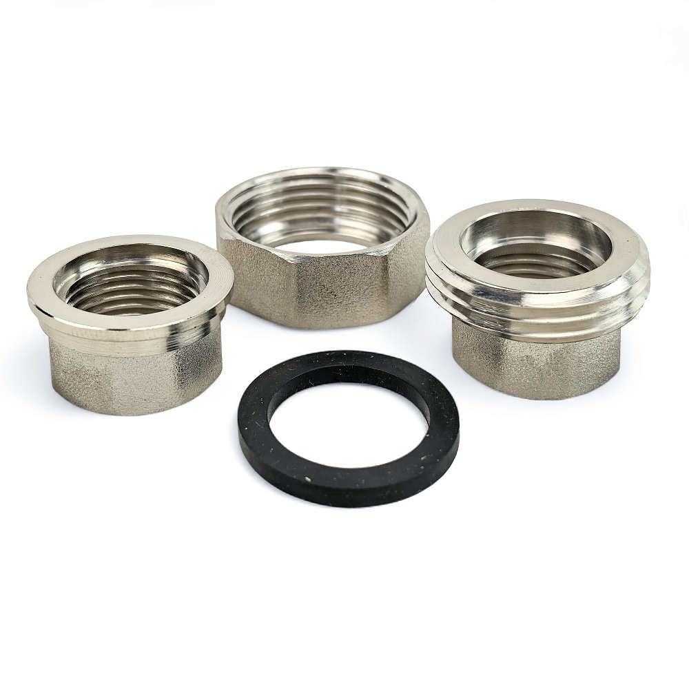 Американка прямая, латунь, внутренняя/внутренняя резьба  1/2", никель, RTP