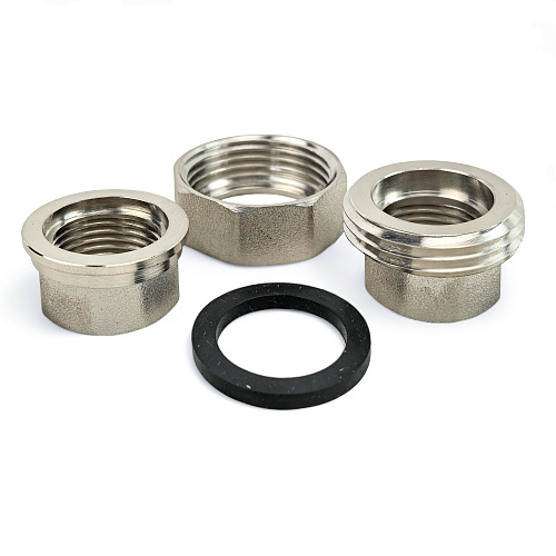 Американка прямая, латунь, внутренняя/внутренняя резьба  1/2", никель, RTP