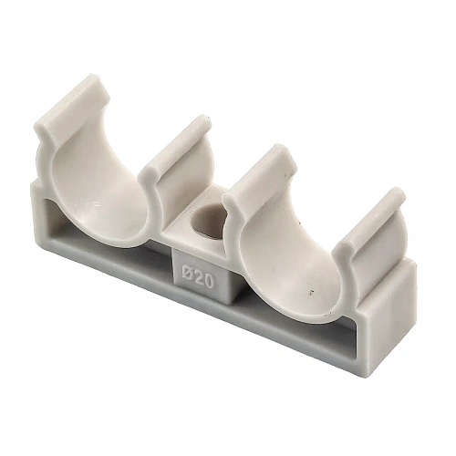 Опора для труб двойная PPR 20,  серый, РТП