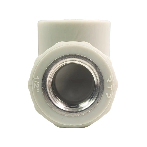 Угольник комбинированный PPR внутренняя резьба 25х 1/2,  серый, РТП