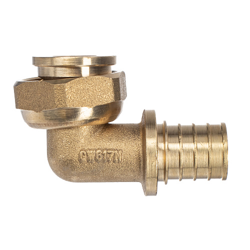 Угольник с накидной гайкой аксиальный, латунь,20х3/4", желтый, RTP