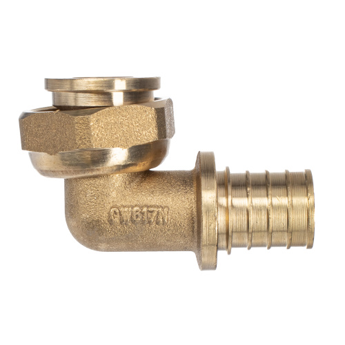 Угольник с накидной гайкой аксиальный, латунь,20х3/4", желтый, RTP