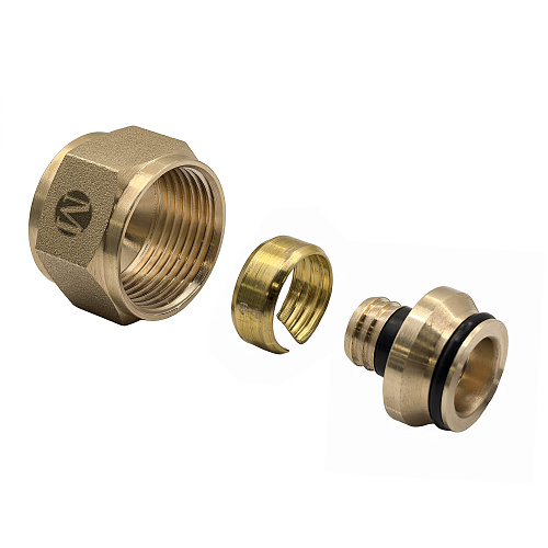 Соединитель евроконус универсальный в т.ч. для металлопластиковых труб латунь 3/4"х16(2,0),RTP