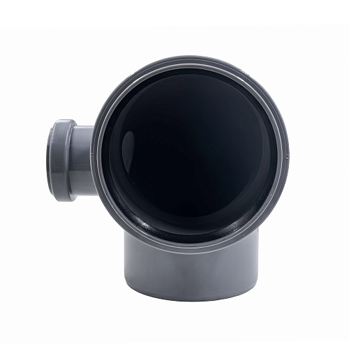 Отвод левый ВК ПП 110/50х87, серый,РТП