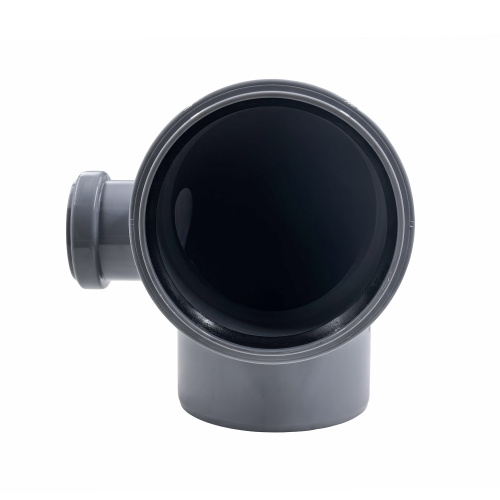 Отвод левый ВК ПП 110/50х87, серый,РТП