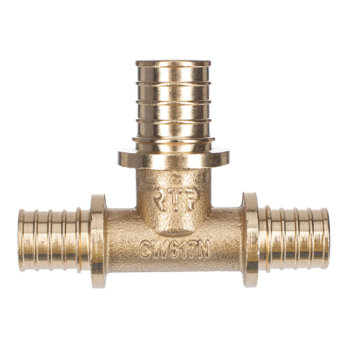 Тройник переходной аксиальный, латунь,20х16х16, желтый, RTP