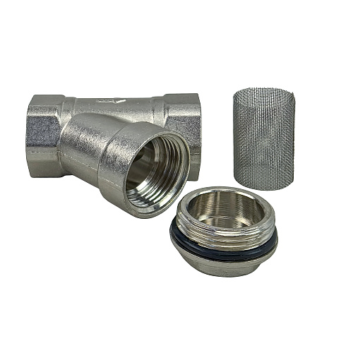 Фильтр, латунь, внутренняя/внутренняя резьба 3/4"х45°, никель, RTP