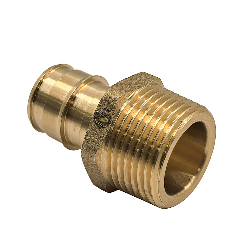 Муфта радиальная, латунь, наружная резьба,20х3/4", желтый, RTP