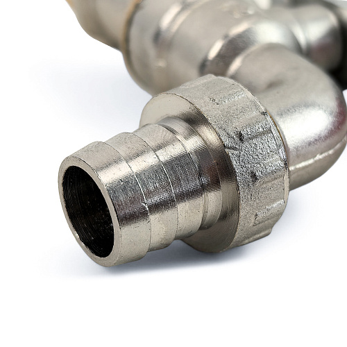 Кран шаровой водоразборный ручка рычаг, латунь, наружная/наружная резьба 1/2"х1/2"-16, индивидуальная упаковка, никель, RTP