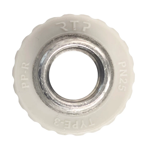 Муфта комбинированная PPR наружная резьба 25х1/2, серый, РТП