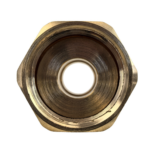 Муфта с накидной гайкой аксиальная, латунь,16х3/4", желтый, RTP