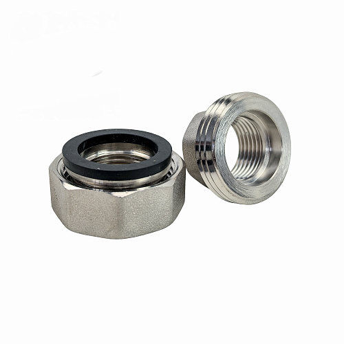 Американка прямая, латунь, внутренняя/внутренняя резьба  1/2", никель, RTP