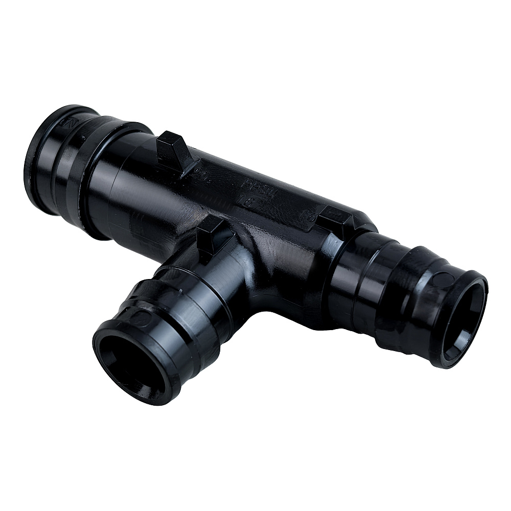 Тройник переходной радиальный PPSU 20x16x16, черный,RTP