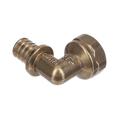 Угольник аксиальный, латунь, внутренняя резьба,20х3/4", желтый, RTP