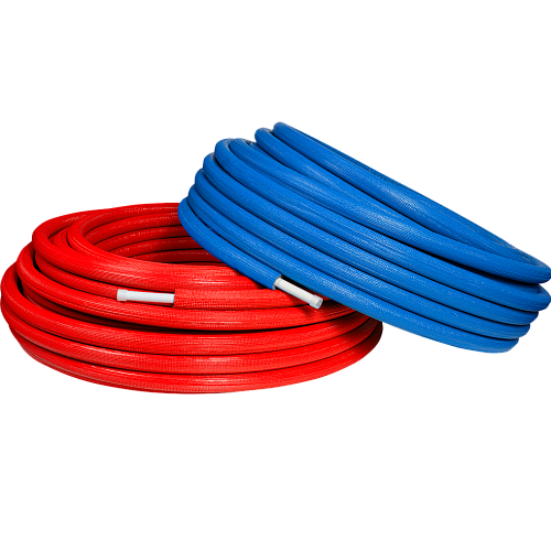 Труба EVOH PE-Xa в изоляции 32х4,4х 6,  50м синяя, RTP