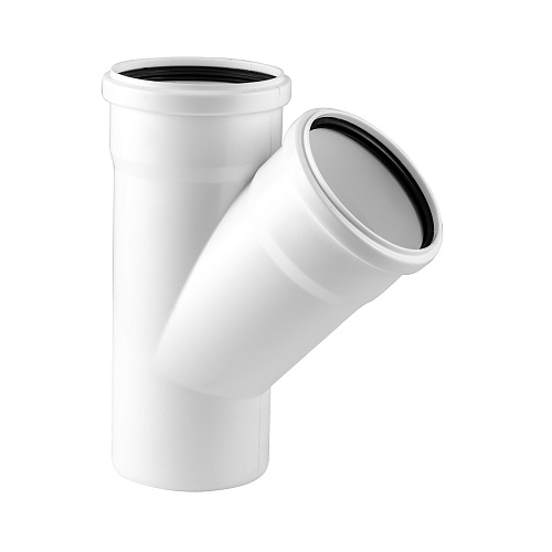 Тройник ELITE МК ПП 50/40х45, белый,РТП