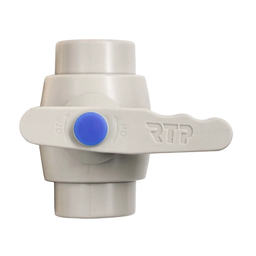 Кран шаровой полный проход PPR 25,  серый, РТП