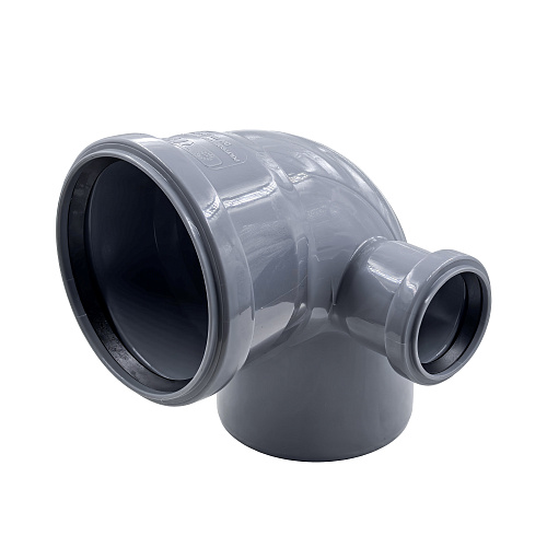 Отвод правый ВК ПП 110/50х87, серый,РТП