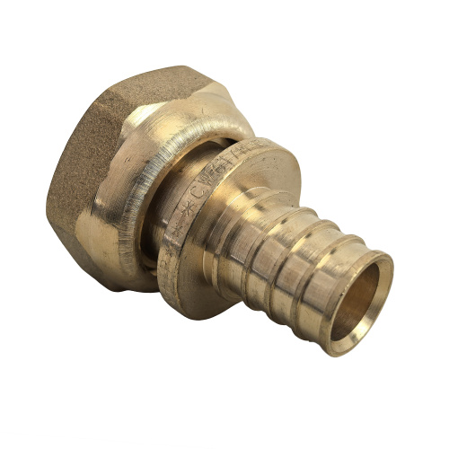 Муфта с накидной гайкой аксиальная, латунь,16х3/4", желтый, RTP