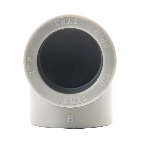 Угольник PPR 32х90, PN25 серый, РТП