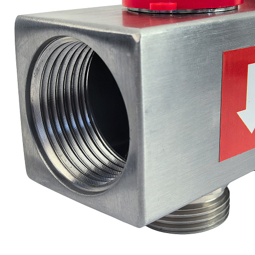 Коллекторная группа с расходомером и кронштейном (евроконус 3/4") нержавеющая сталь SUS 304 1"х12 выходов, RTP