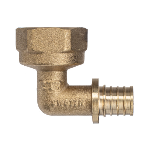 Угольник аксиальный, латунь, внутренняя резьба,16х3/4", желтый, RTP