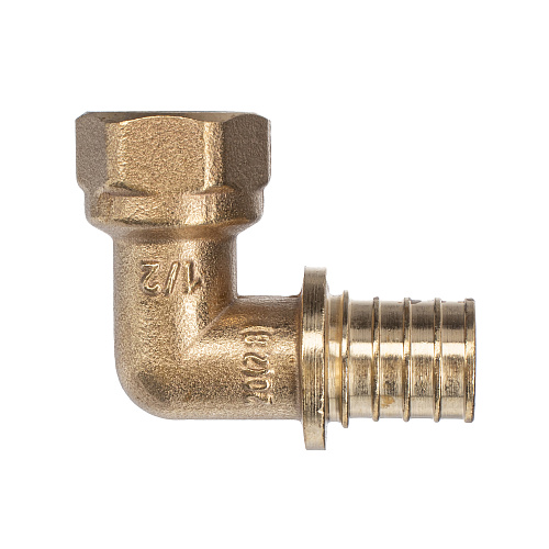 Угольник аксиальный, латунь, внутренняя резьба,20х1/2", желтый, RTP