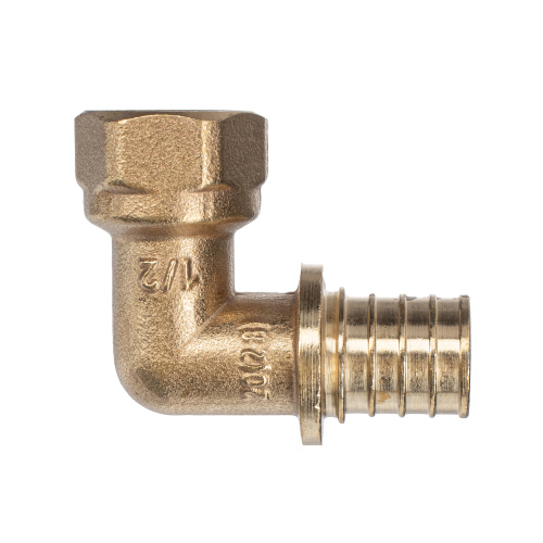 Угольник аксиальный, латунь, внутренняя резьба,20х1/2", желтый, RTP