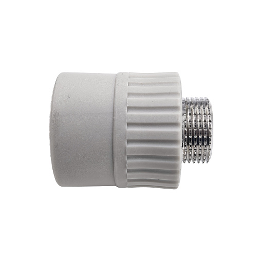 Муфта комбинированная PPR наружная резьба 32х 3/4,  серый, РТП