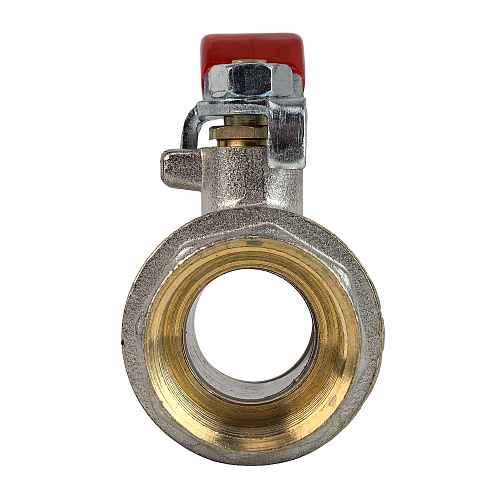 Кран шаровой ручка рычаг, латунь, внутренняя/внутренняя резьба  3/4",PN40 еврослот, никель, РТП