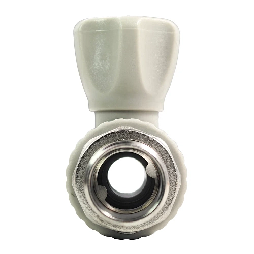 Кран шаровой для радиатора прямой PPR 25х3/4,  серый, РТП