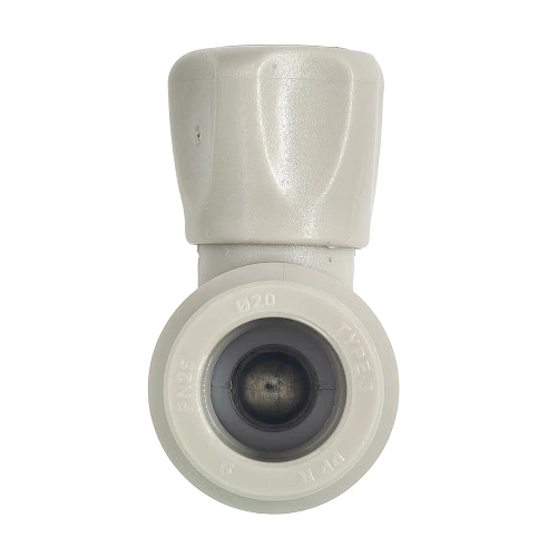 Кран шаровой для радиатора прямой PPR 20х1/2, серый, РТП