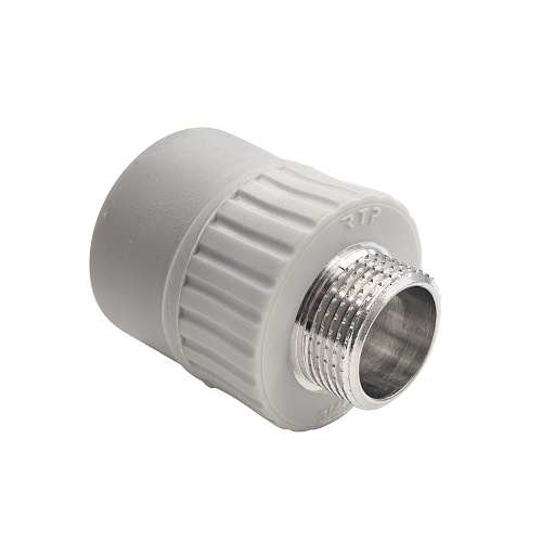 Муфта комбинированная PPR наружная резьба 32х 3/4,  серый, РТП