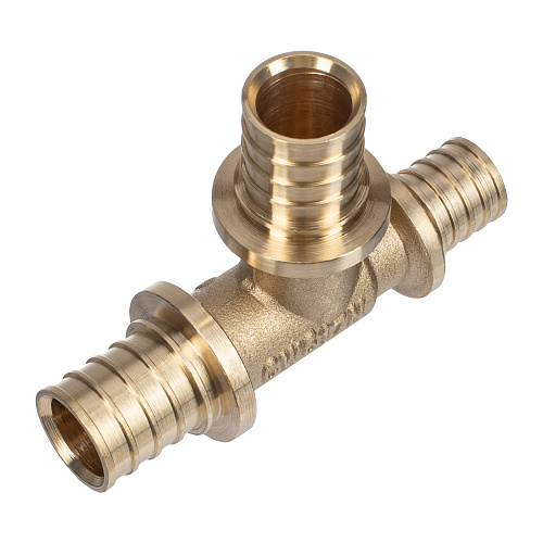 Тройник переходной аксиальный, латунь,20х20х16, желтый, RTP