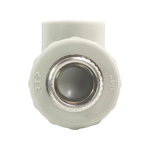 Угольник комбинированный PPR наружная резьба 25х 3/4,  серый, РТП