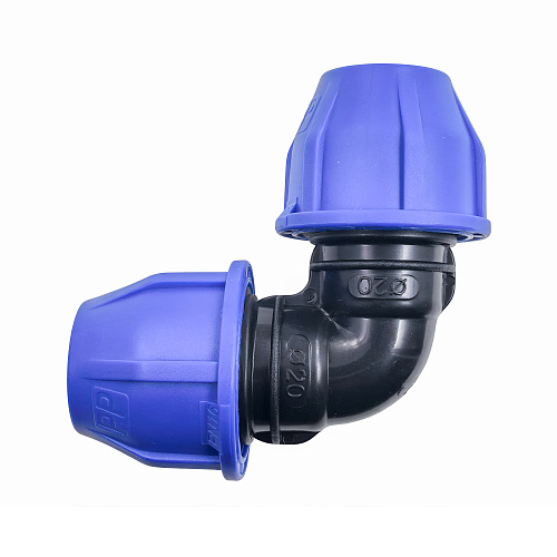 Отвод компрессионный, полипропилен 20, для полиэтиленовых труб, РТП