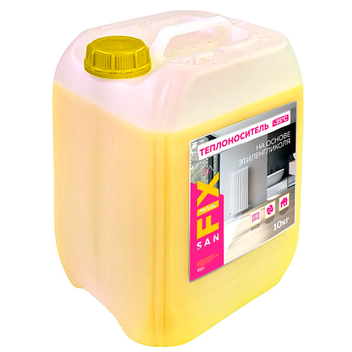 Теплоноситель -35 этиленгликоль с силикатными присадками 10 кг, SANFIX