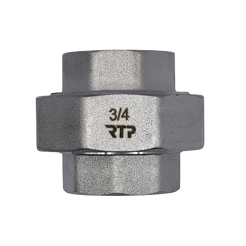 Американка прямая, латунь, внутренняя/внутренняя резьба  3/4", еврослот, никель, RTP