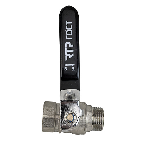 Кран шаровой ГОСТ ручка рычаг, латунь, внутренняя/наружная резьба 1",PN40 никель, RTP