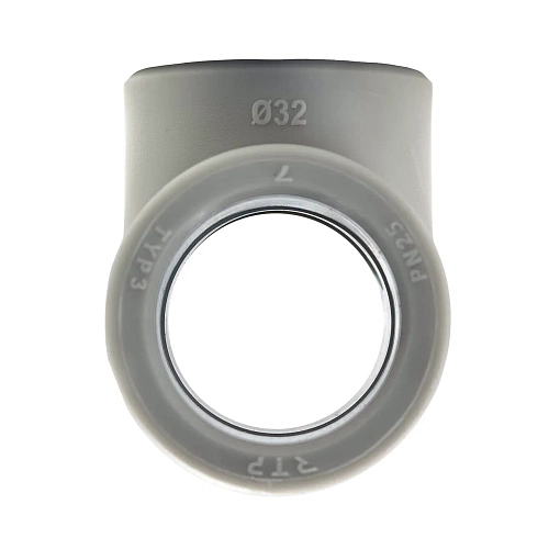 Тройник PPR 32х32х90, PN25 серый, РТП