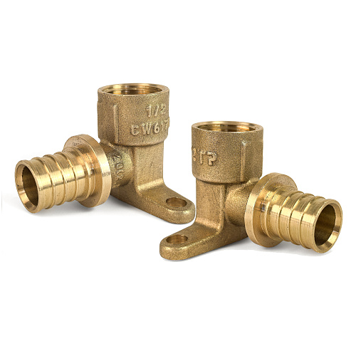 Водорозетка аксиальная, латунь, внутренняя резьба,20х1/2", желтый, RTP