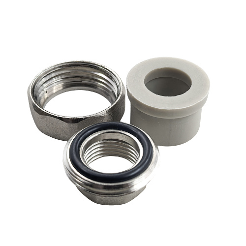 Муфта комбинированная разъемная (Американка) PPR внутренняя резьба 20х 1/2,  серый, RTP