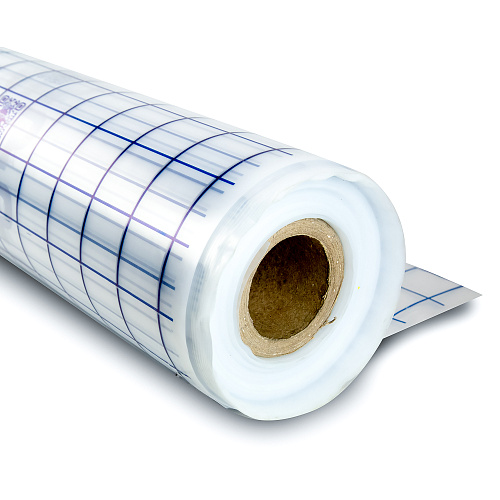 Плёнка для теплого пола текстурная с разметкой 1,05 м х 0,15 мм х 200 м, прозрачная, RTP