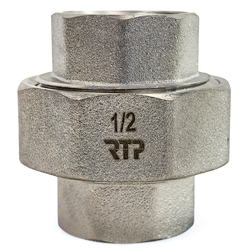 Американка прямая, латунь, внутренняя/внутренняя резьба  1/2", никель, RTP
