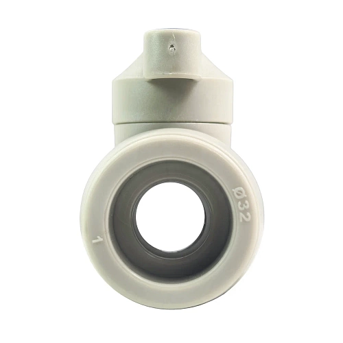 Кран шаровой стандартный проход PPR 32,  серый, РТП