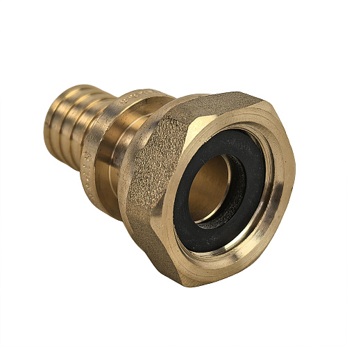 Муфта с накидной гайкой аксиальная, латунь,16х1/2", желтый, RTP