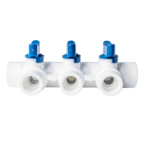 Коллектор с шаровым краном универсальный PPR 25х20/3, RTP