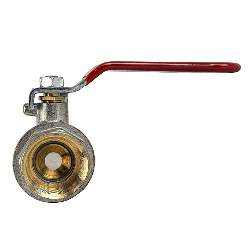 Кран шаровой ручка рычаг, латунь, внутренняя/внутренняя резьба  3/4",PN40 еврослот, никель, РТП