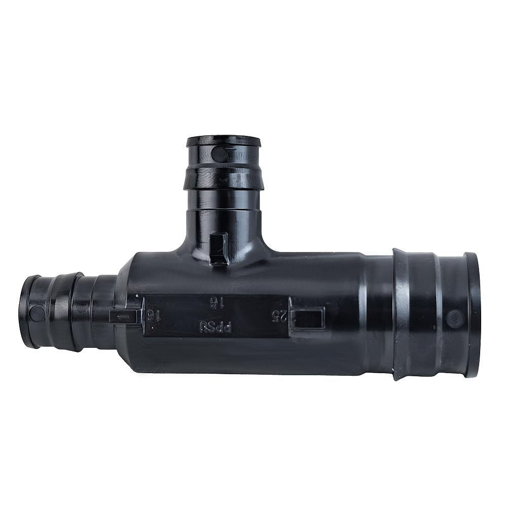 Тройник переходной радиальный PPSU 25x16x16, черный,RTP